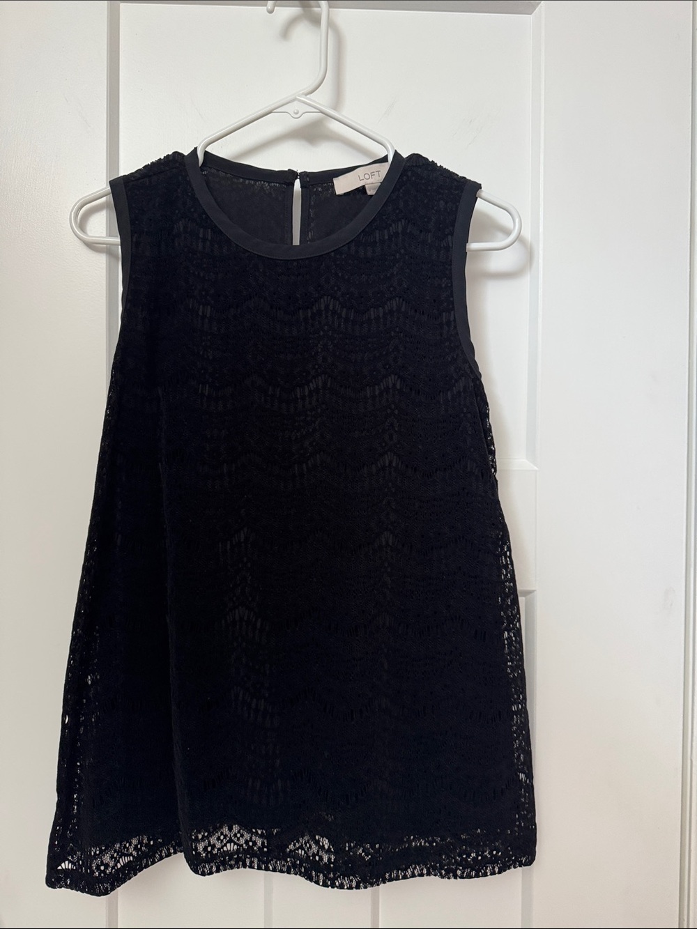 LOFT Black Lace Tank Top